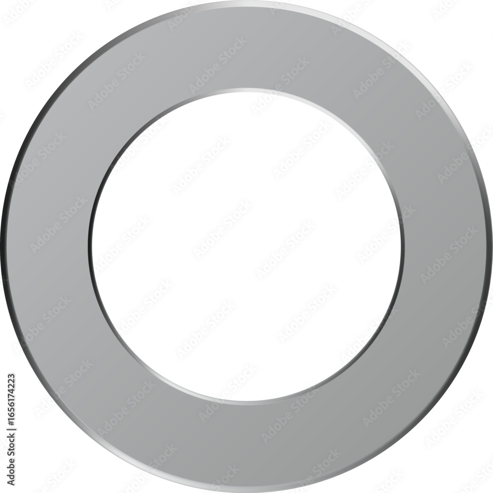 Poster silver ring creating a circular frame on a transparent background, ideal for graphic design projects