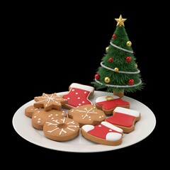 クリスマスの甘い誘惑：3Dレンダリング