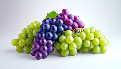 Fresh Grapes Variety Studio Shot.