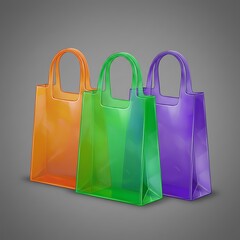 透き通る彩り 光るトートバッグ