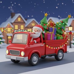 クリスマスの夜、3Dサンタの贈り物