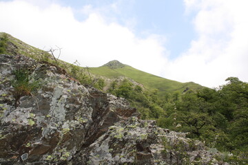 mountain landscape with blue sky