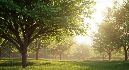 Obraz premium 陽光溢れる緑の楽園