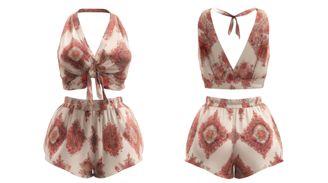 Enigmatic portrait of a solitary woman gracefully poised within an endless repeating conceptual room a surreal architectural space that echoes into infinity creating a feeling of wonder.