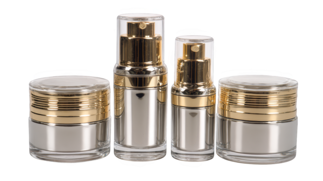 A minimalist studio composition showcasing a trio of cosmetic lipsticks in varying sizes illustrating concepts of beauty glamour and personal care products in a clean elegant arrangement.