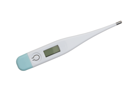 Digital thermometer isolated on white