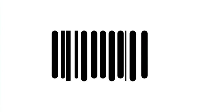 Black barcode on white background
