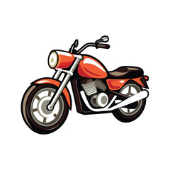 Fototapeta premium Motorcycle, Vector illustration of colorful scooters on a white background