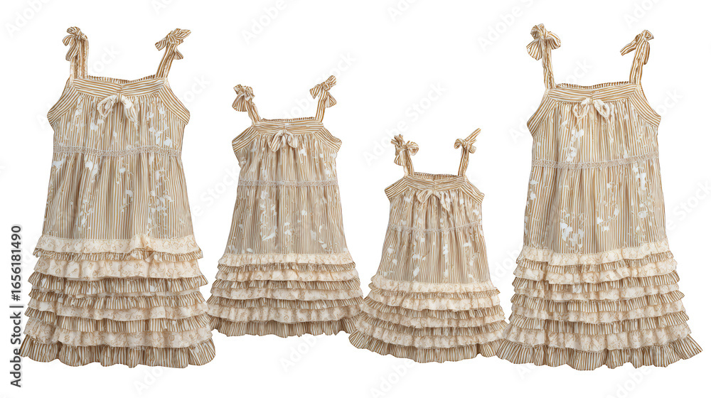 Poster a captivating display of three elegantly designed gowns each featuring intricate ruching details tha