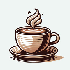  Vector image of a coffee cup
