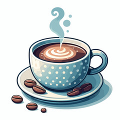  Vector image of a coffee cup