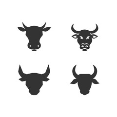 Minimalist Cow Head Logo – Modern Farm and Dairy Brand Vector Design