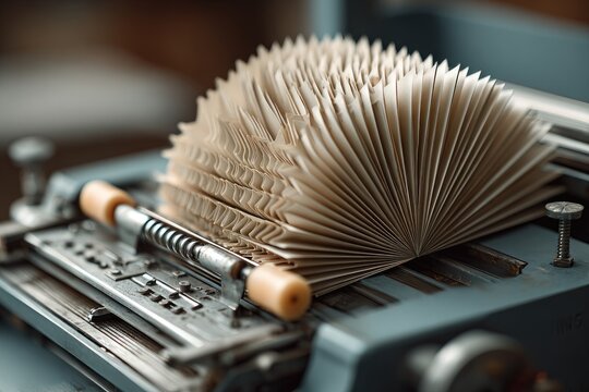 Folded paper fanning machine