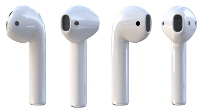 A detailed studio photograph showcasing a trio of modern wireless in ear audio devices highlighting their sleek minimalist design and advanced personal sound technology.