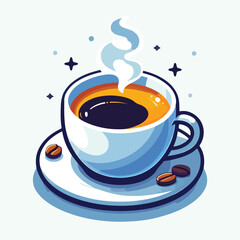  Vector image of a coffee cup