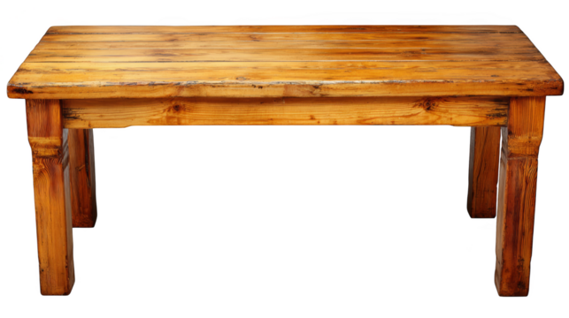 A solitary bright red sphere rests gently upon the smooth polished surface of a rustic wooden tabletop creating a simple yet striking still life composition with warm natural tones.