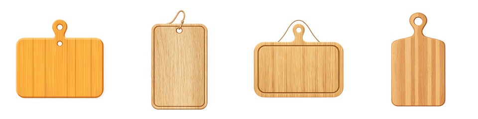 Wooden Cutting Board Collection - Rustic Kitchenware Set