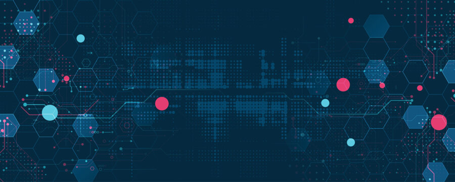 Abstract scientific circuit technology concept modern background