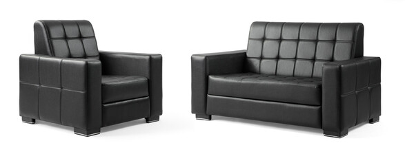 office furniture set isolated on white background 