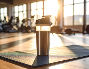 Protein Bottle in Fitness Gym