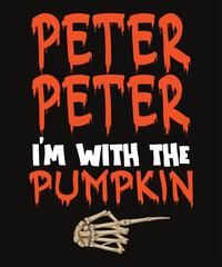 Peter I'm with the Pumpkin Halloween Costume Couple