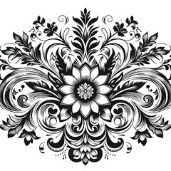  vector image of floral ornament design