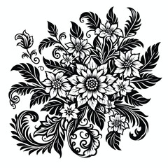  vector image of floral ornament design