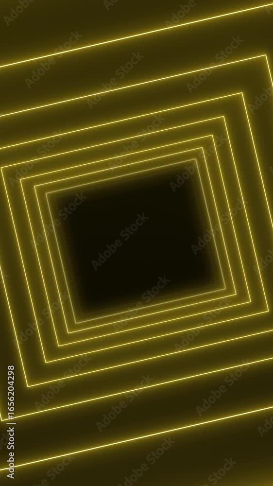 Poster vertical video animation of abstract glowing motion design with green neon cubes - abstract backgrou