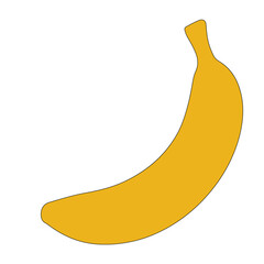 Banana Silhouette Icon Vector Illustration