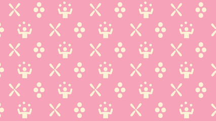Juggling vector pattern design multicolored