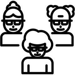 senior community icon isolated on white background. vector illustration icon for retirement plan and other business