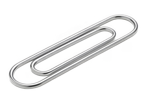  paper-clip on a isolated transparent background	