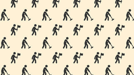 Naklejka premium Croquet vector pattern design coloured