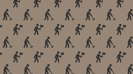 Croquet vector pattern design coloured