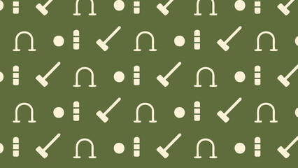 Croquet vector pattern design coloured