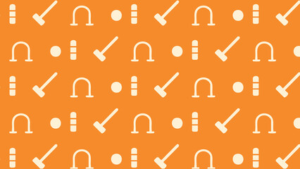 Croquet vector pattern design coloured