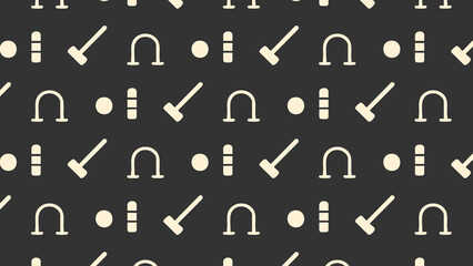 Croquet vector pattern design coloured