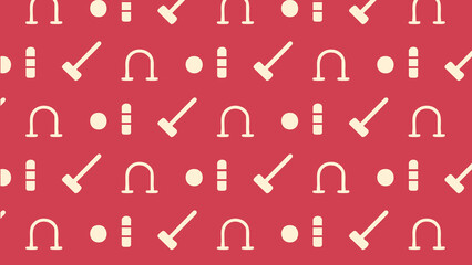 Croquet vector pattern design coloured