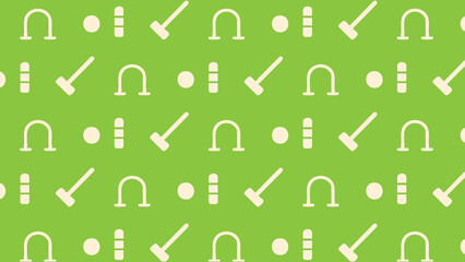 Croquet vector pattern design coloured