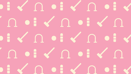 Croquet vector pattern design coloured