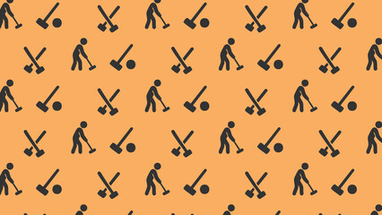 Croquet vector pattern design coloured