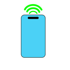 Vector illustration of a modern power bank with wireless signal icon. Ideal for portable energy, charging devices, smart gadgets, electricity supply, and technology themes.