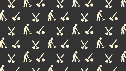 Croquet vector pattern design coloured