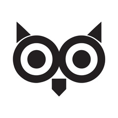 Geometric Owl Face Icon Vector Illustration