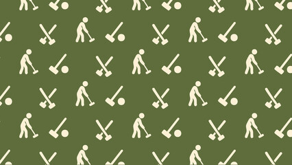 Croquet vector pattern design coloured