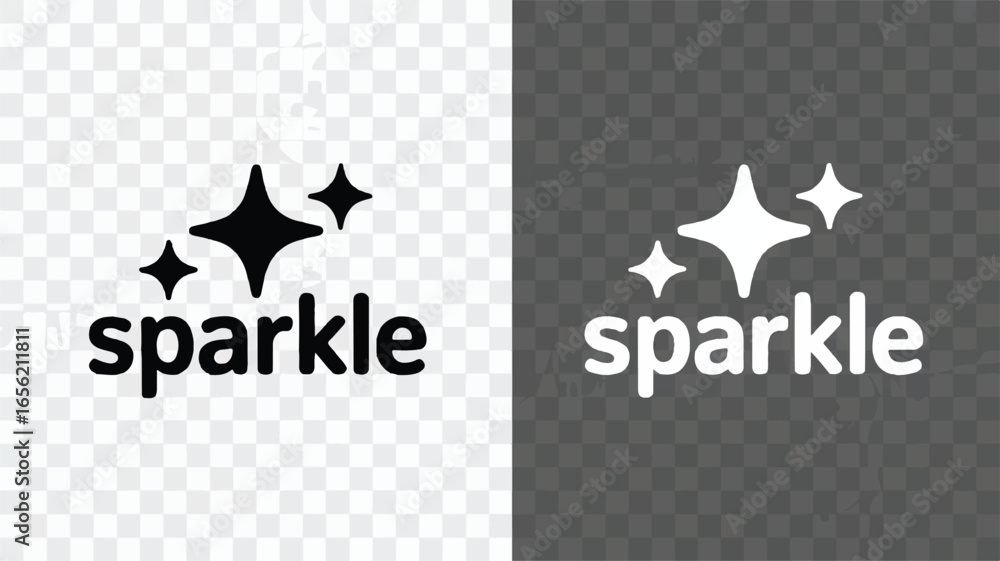 Aufkleber sparkle icon with stars and clean design for business applications and creative projects simplicity 