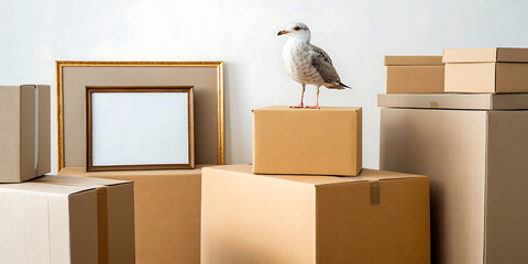 Fototapeta premium bird in box