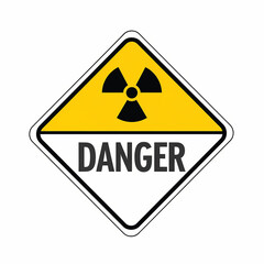 Fototapeta premium Vector illustration of radiation danger warning sign