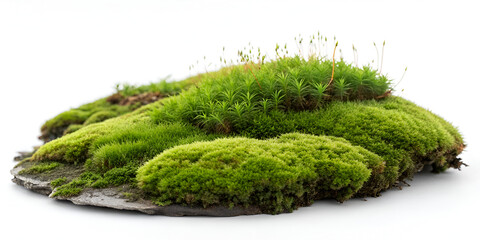 Green moss isolated on transparent background  