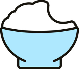 한입 먹은 밥공기